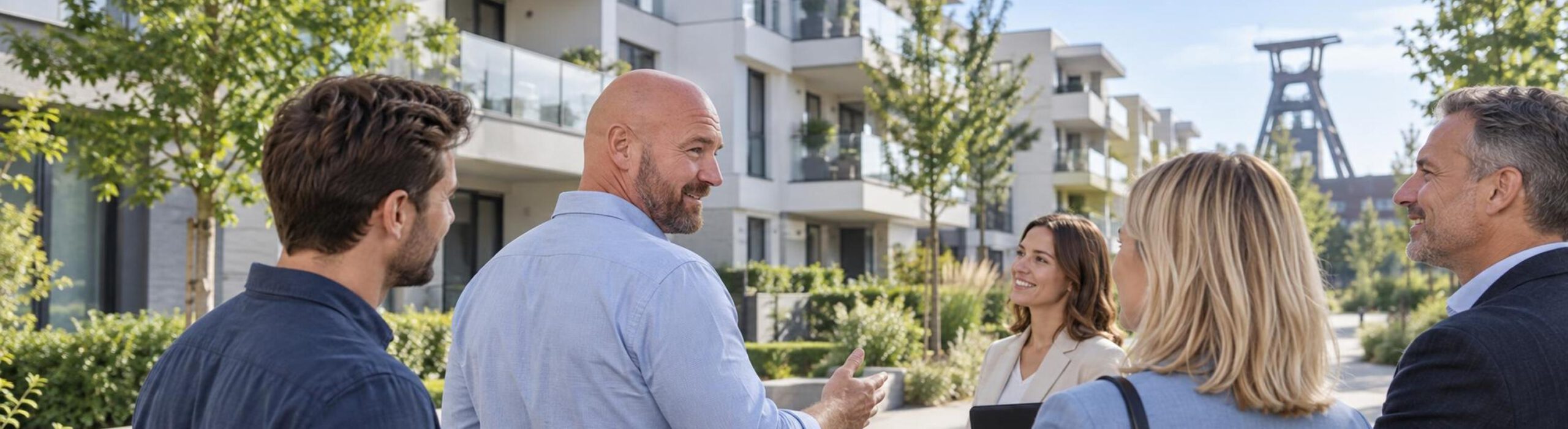 Andreas Franken von Verwaltung.Ruhr Hausverwaltung, WEG-Verwaltung, Makler Immobilienmakler bei einer Besichtigung